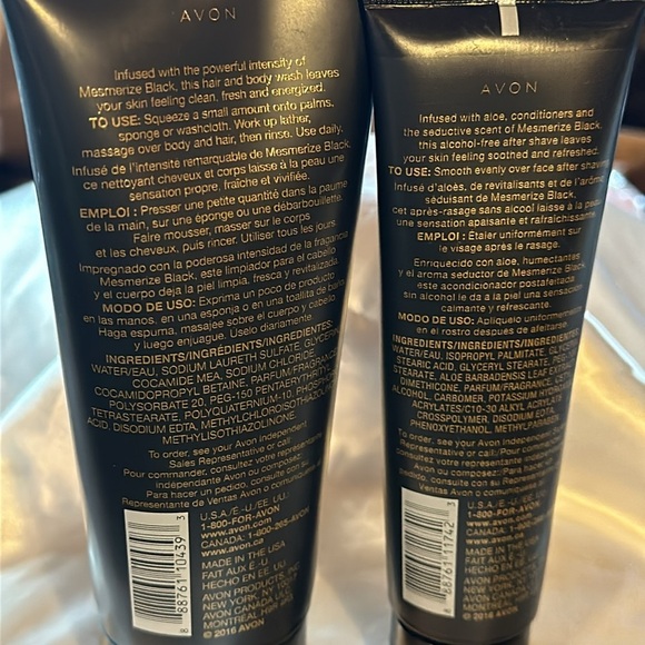 Avon “Mesmerize For Him”Hair & BodyWash 6.7oz & AfterShave Conditioner 3.4 oz - Picture 3 of 3
